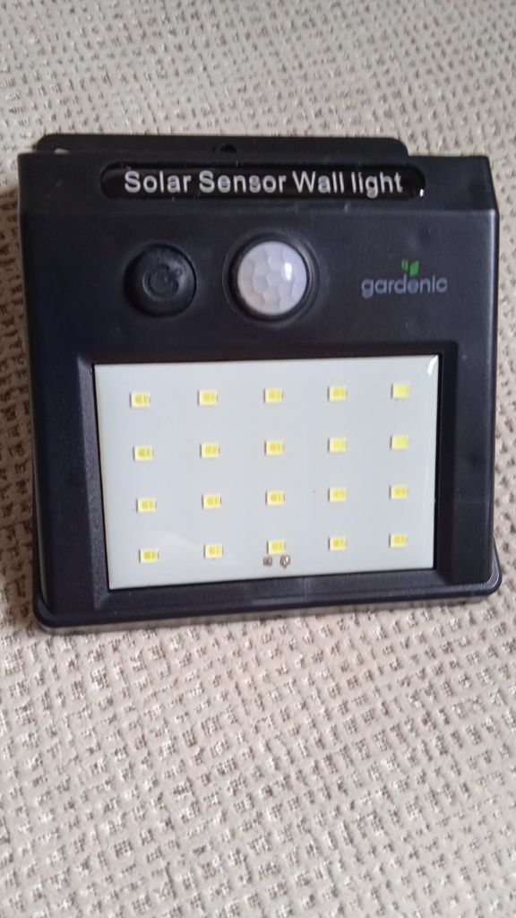 Projetor solar de 20 LED's, Iluminação exterior