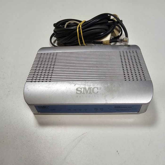 Old Router + Modem
Brand SMC
4-Port Wireless G64553044333441121