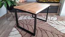 Stolik kawowy loft z litego drewna dębowego