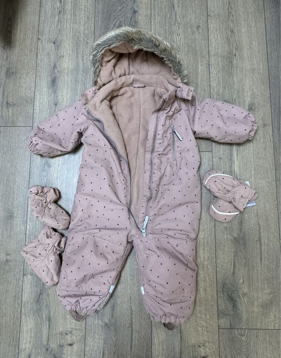 Зимовий комбінезон на дівчинку hm розмір 80