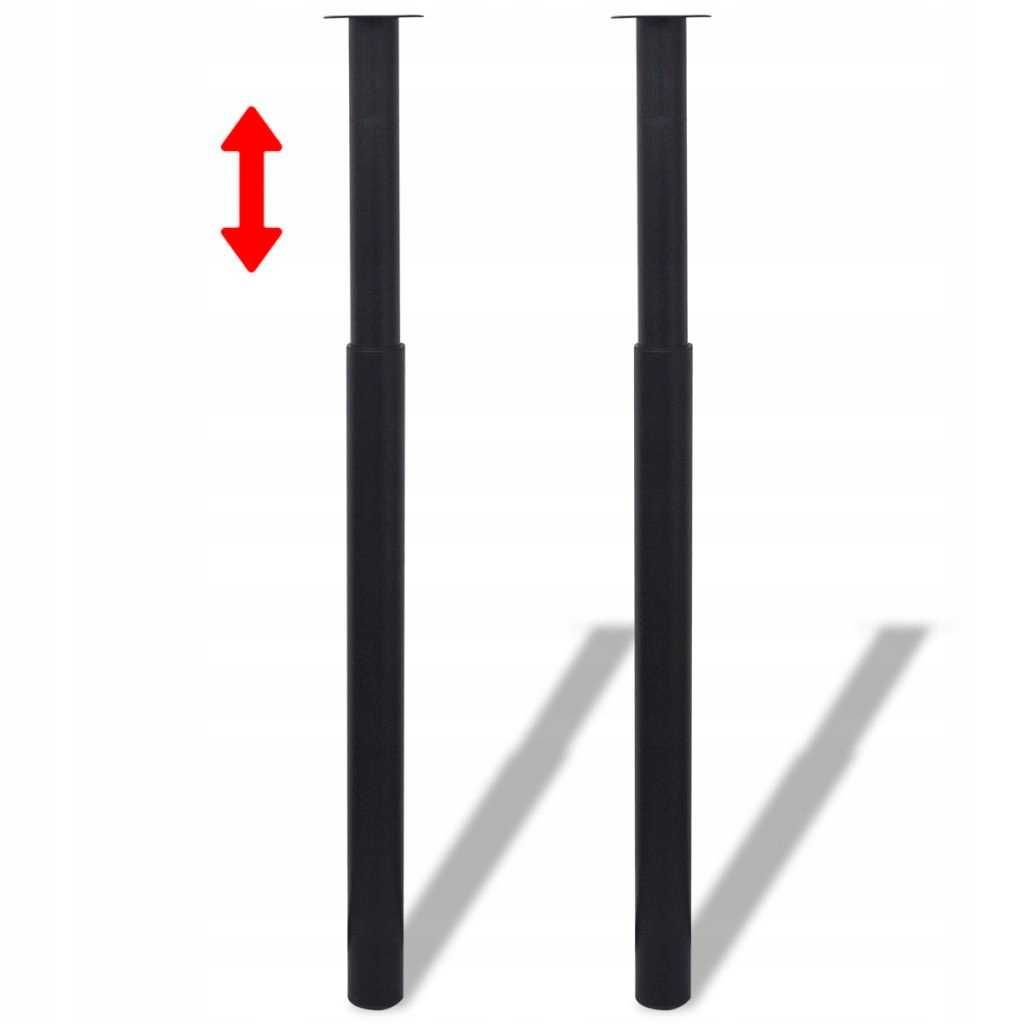 Teleskopowe nogi stołowe, 2 szt., czarne, 710 mm-1