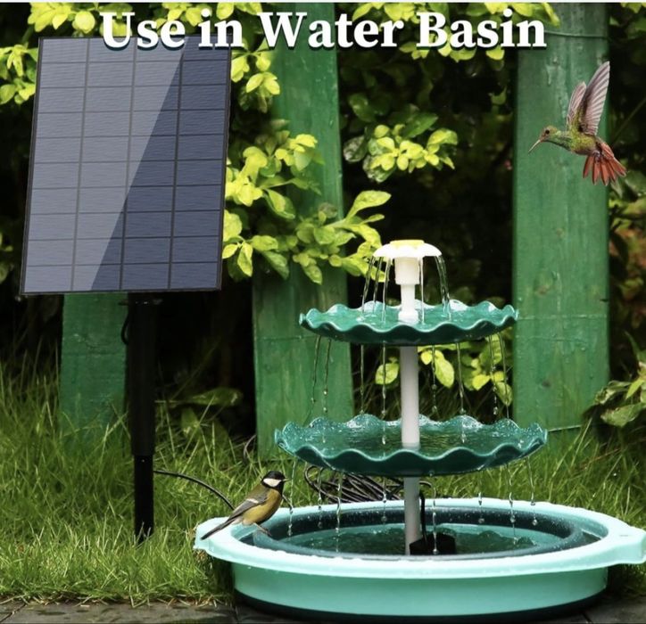 AISITIN fontanna solarna i poidła dla ptaków 7 W