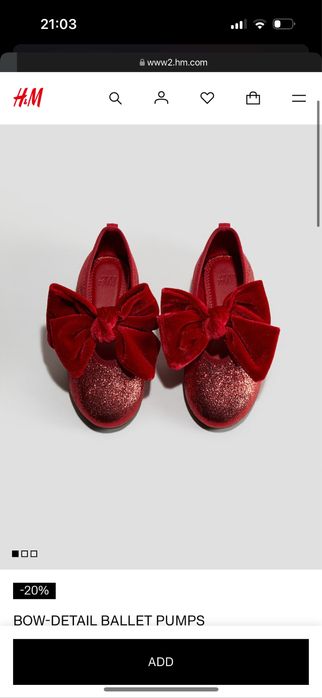 H&M блискучі балетки туфельки чешки 24 розмір (7)  15 см