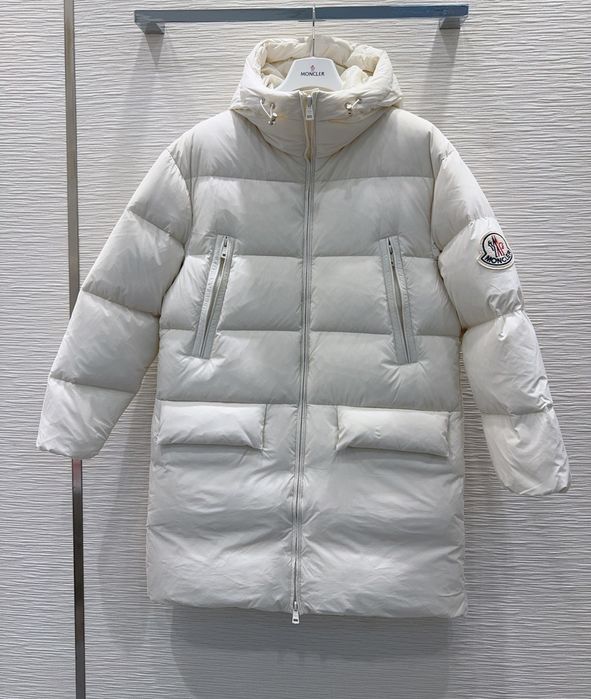 Moncler kurtka puchowa z białego puchu gęsiego