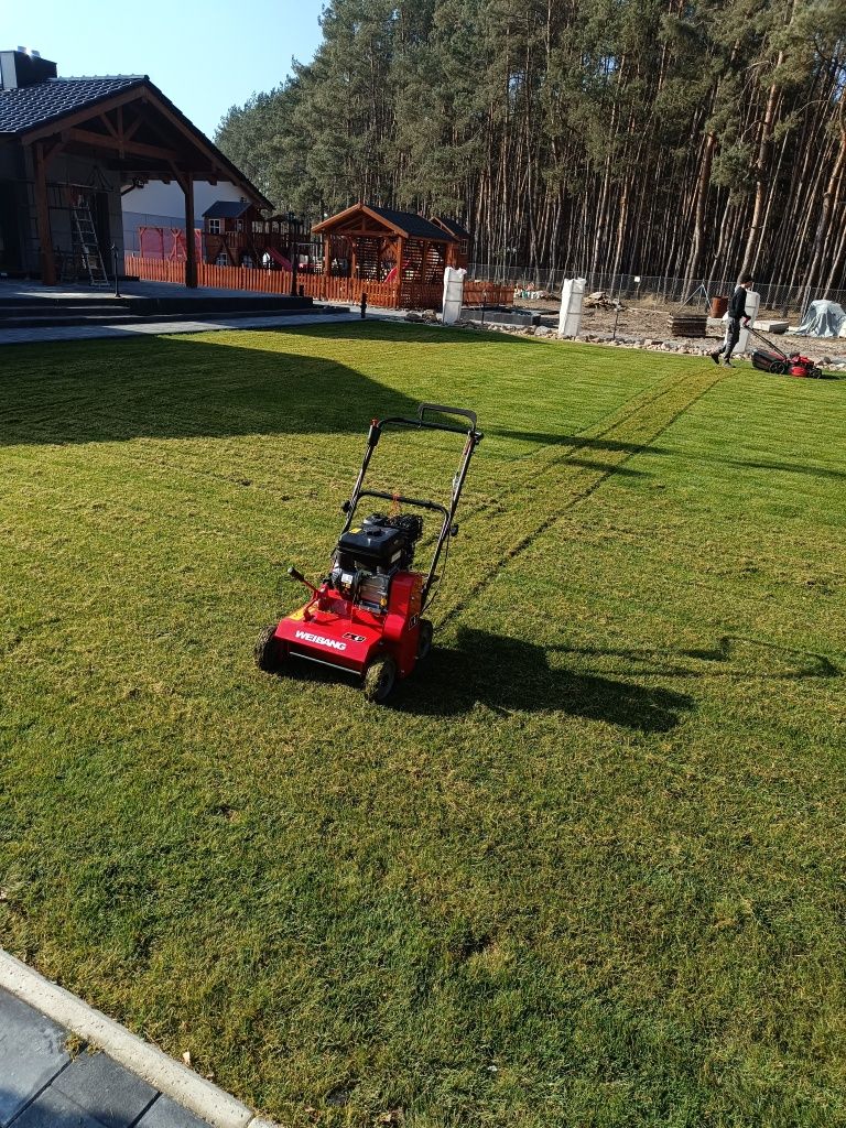 Usługi ogrodnicze pielęgnacja trawnika wertykulacja areacja  żywopłoty