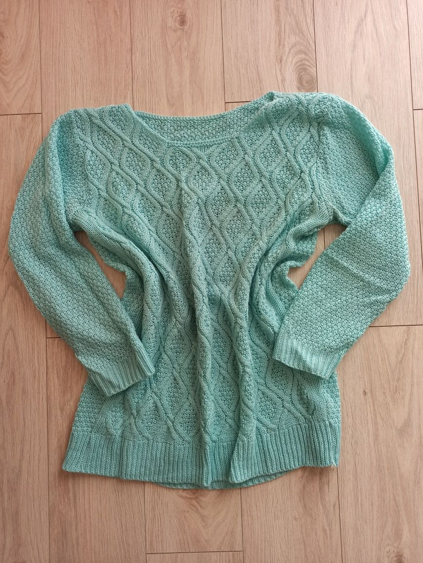 Miętowy sweter r. XL/XXL