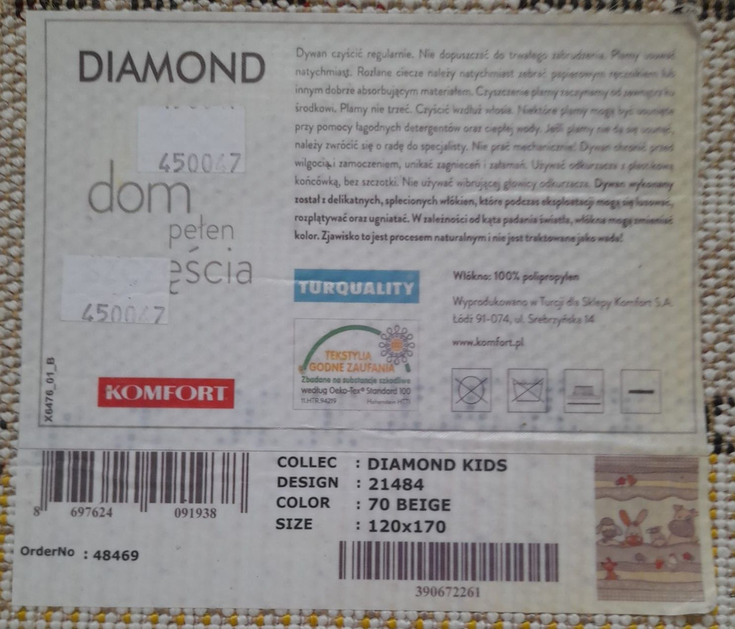 Komfort dywan Diamond kids 120x170