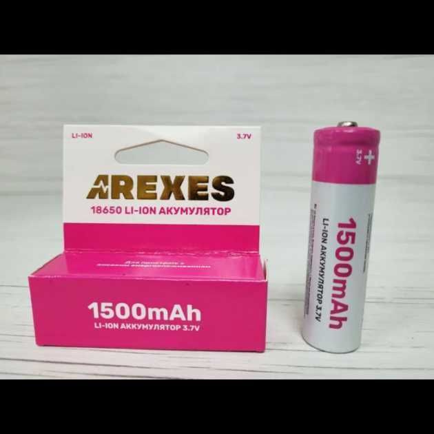 Lithium-Ion Power: Акумулятор Arexes 18650 з пиптиком - 1500 mAh