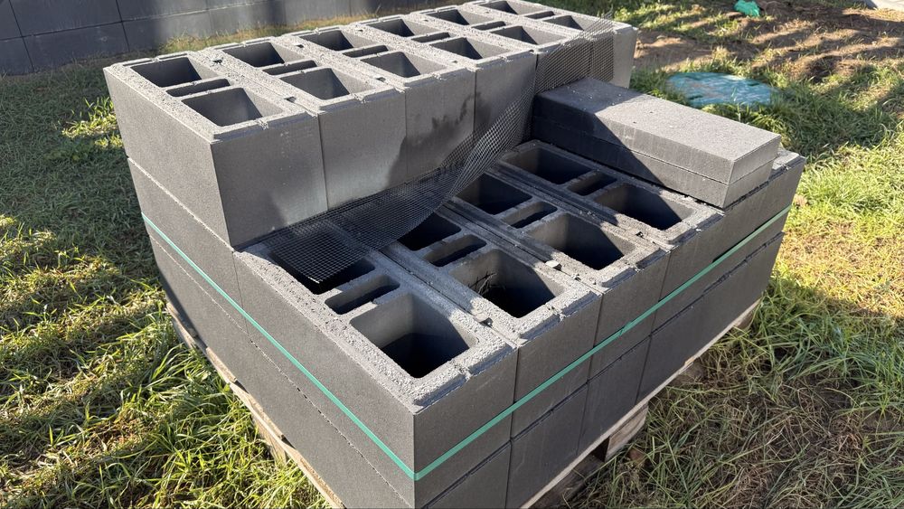 Bloczek pustak ogrodzeniowy Joniec Roma Horizon czarny antracyt 50x20