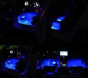 Barras luz led RGB para interior carro