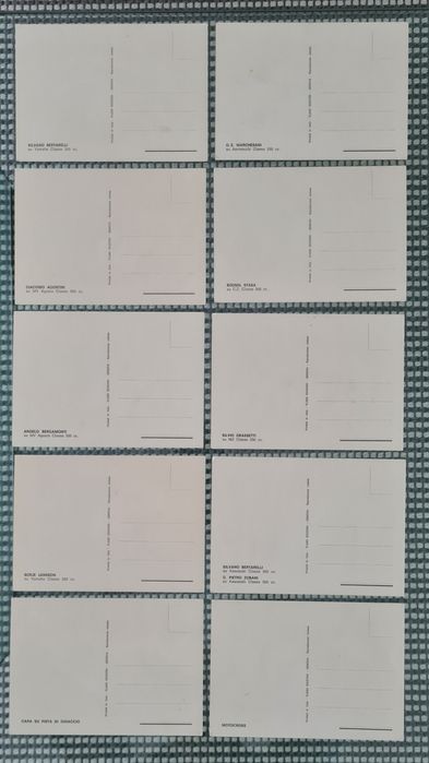 Postais Italianos (impressos em Génova). Década 70. Raros. Grimaldi.