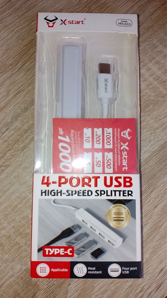 4 portowe usb białe