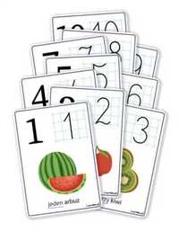 Plansze edukacyjne A5 - Cyfry 1 - 10 10 kart
