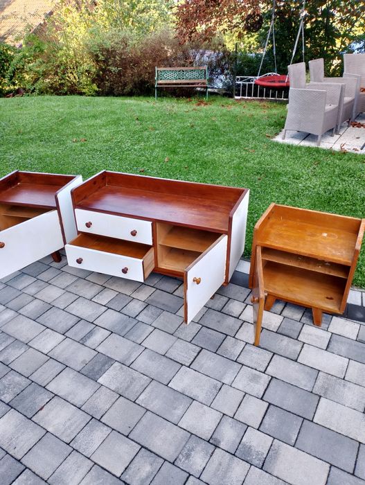 Stary drewniany zestaw