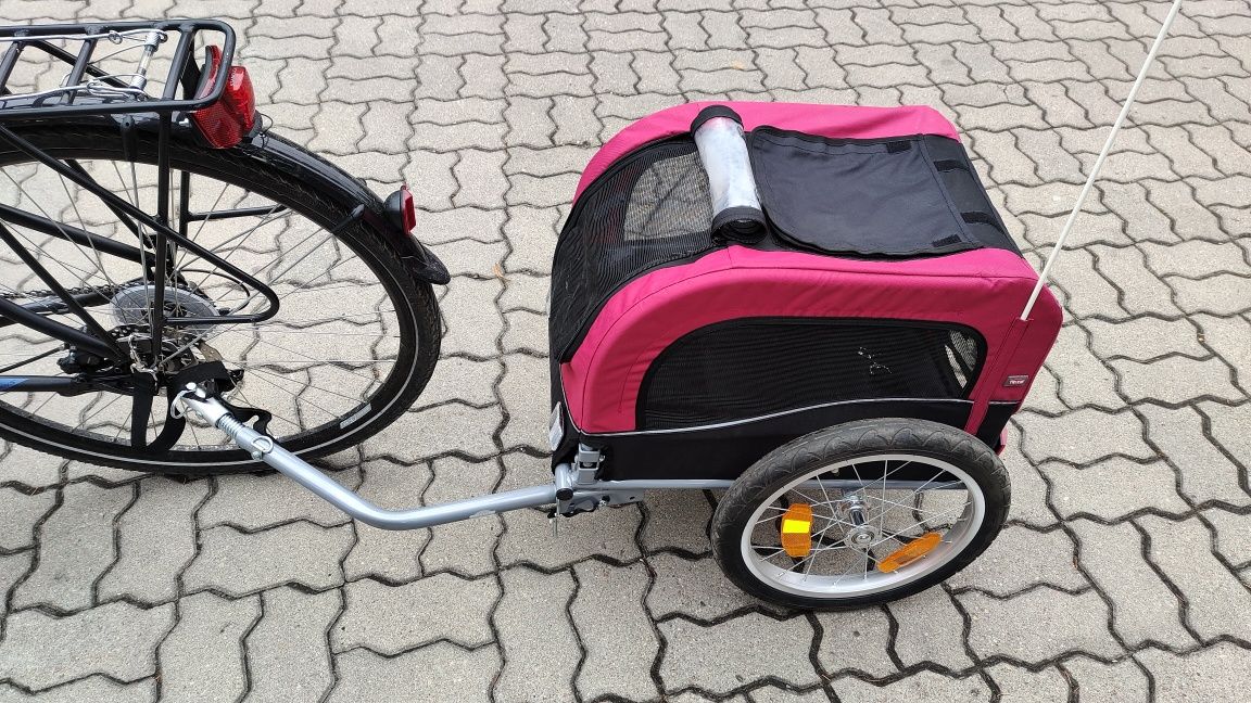 TRIXIE przyczepka rowerowa, wózek do roweru dla psa do 15 kg
