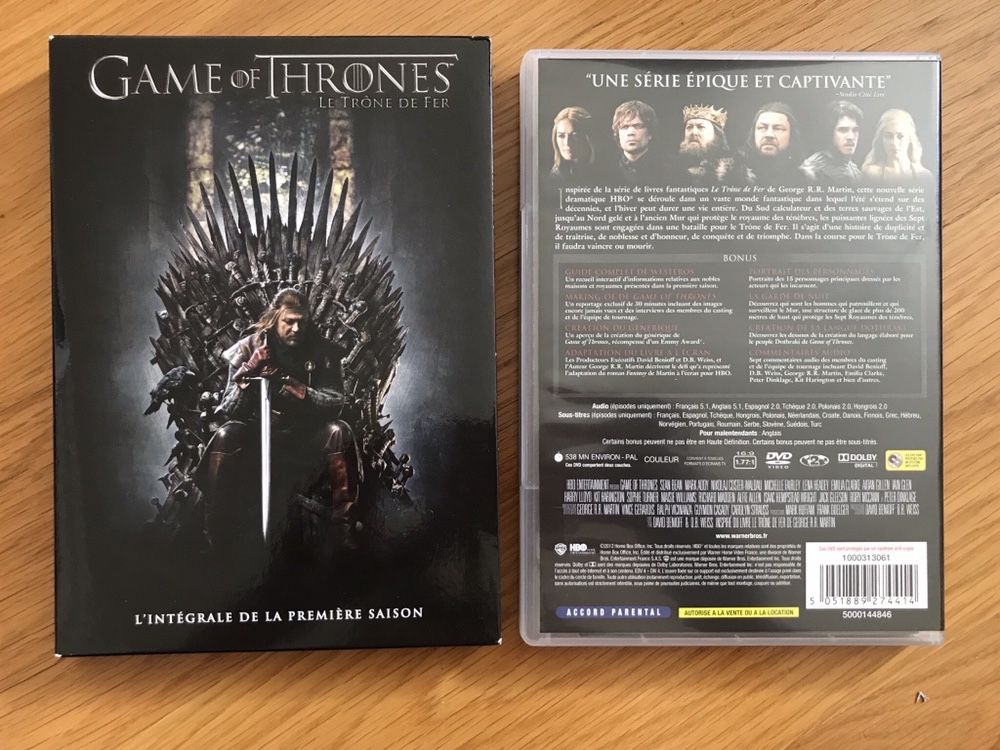 Game of Thrones temporada 1 DVD