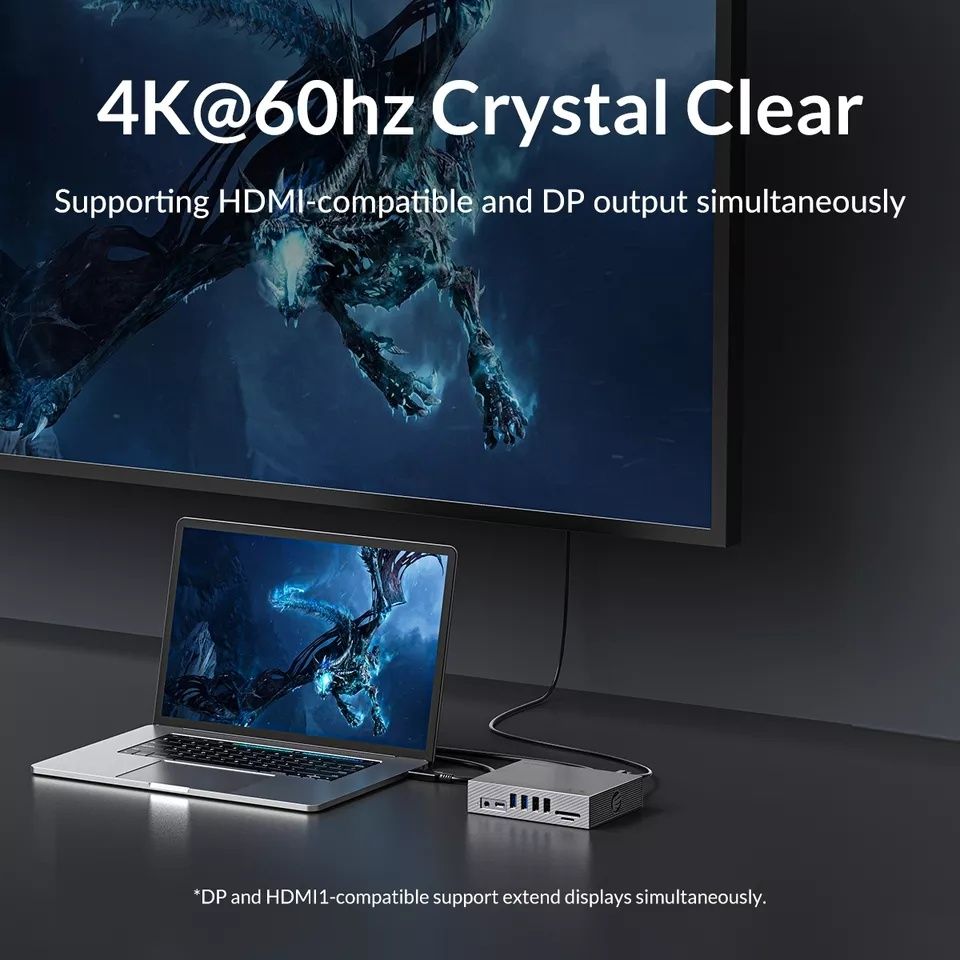 Orico USB-C Thunderbolt Концентратор HUB Док-Станция 4K/60 Hz/PD100W