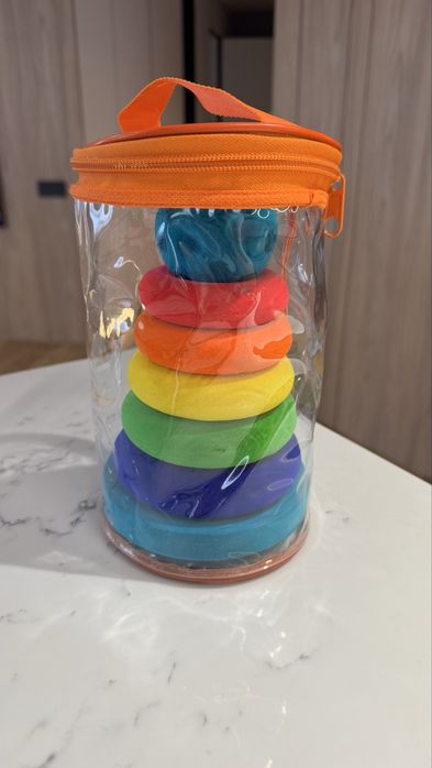 Пірамідка дитяча мʼяка оксамитова