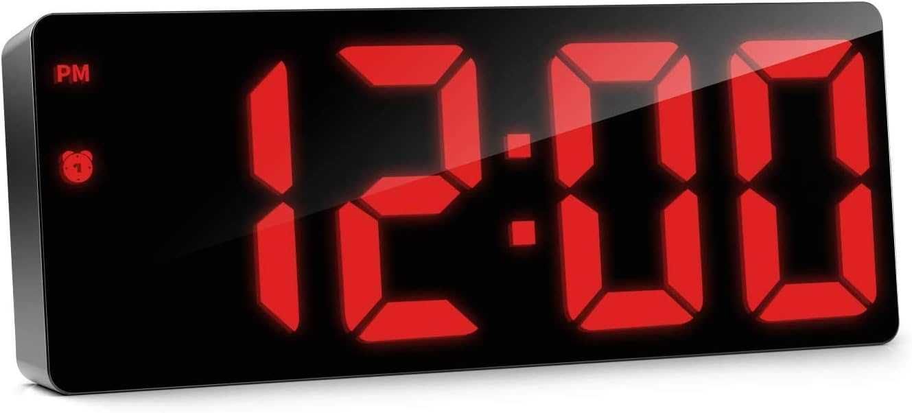 Zegar budzik cyfrowy Flysocks czarny 16cm