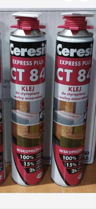 Klej pianka do styropianu. Ceresit. Nowa, karton 12 sztuk