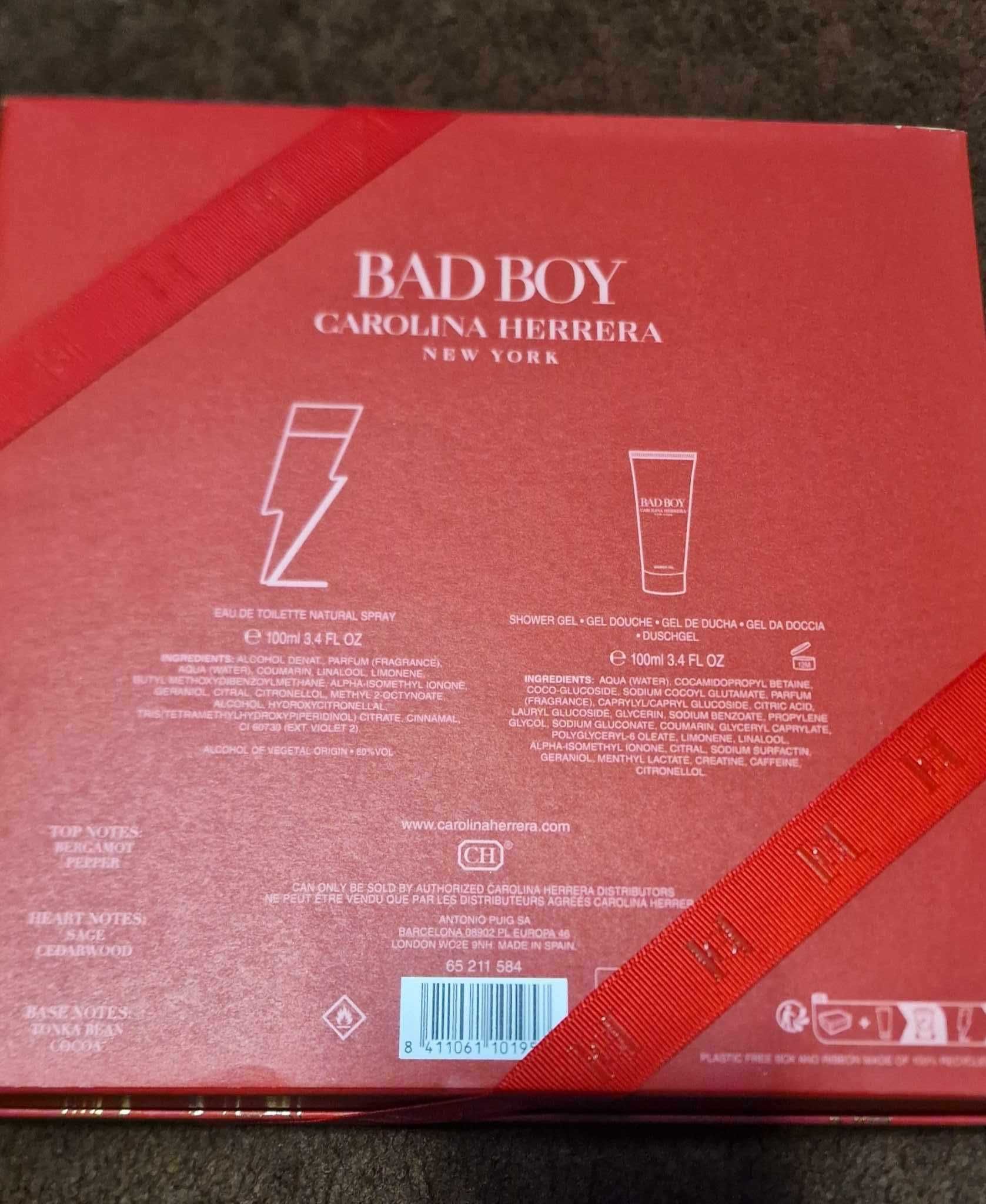 CAROLINA HERRERA Bad Boy zestaw 100ml plus żel