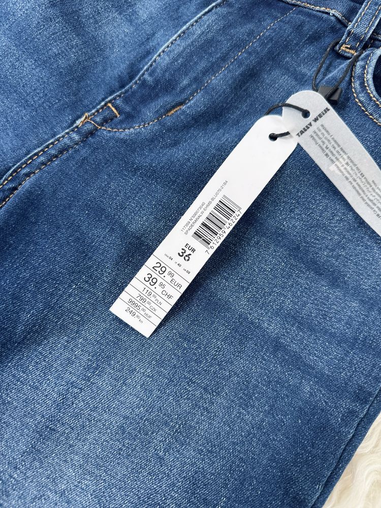 Damskie spodnie Tally Weijl rozmiar 36 skinny 98% bawełny