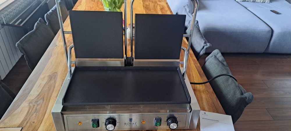 Grill kontaktowy, podwójny gładki