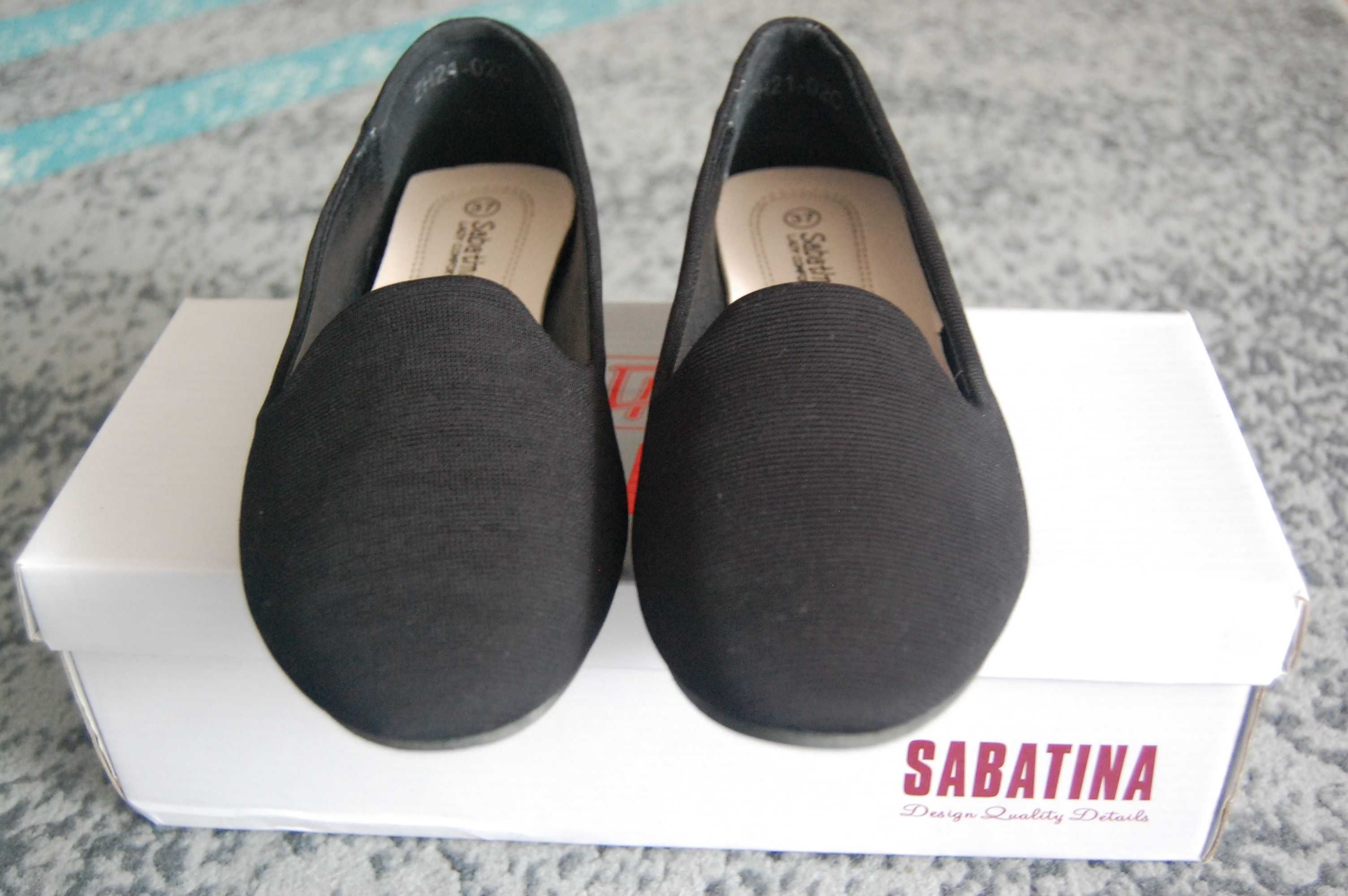 Czarne baleriny SABATINA ZH21-02c