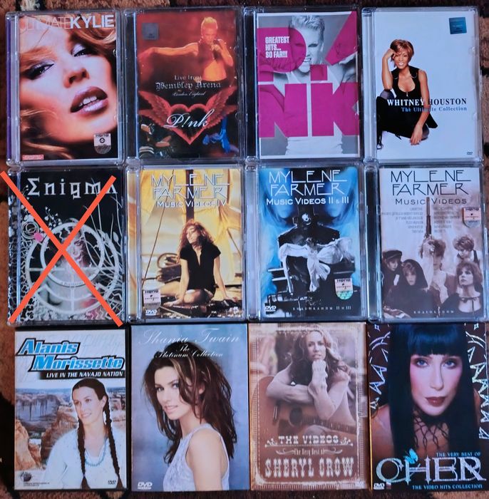Музичні DVD, ліцензія : M. Farmer, Depeche  mode, The Rasmus