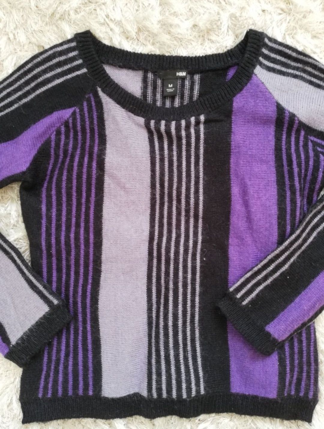 Sweter w paski h&m, nowy