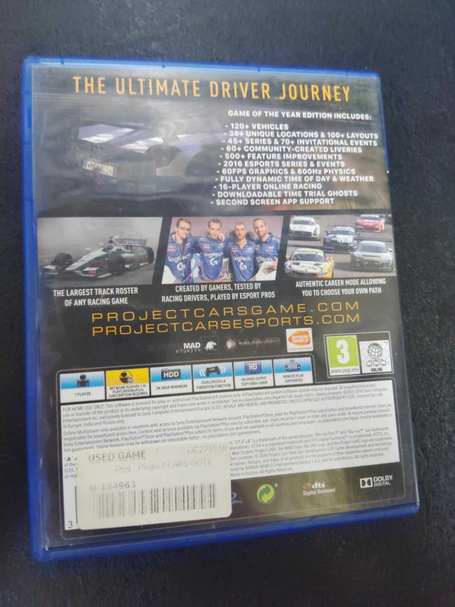 Project Cars: Game of the Year Edition PS4