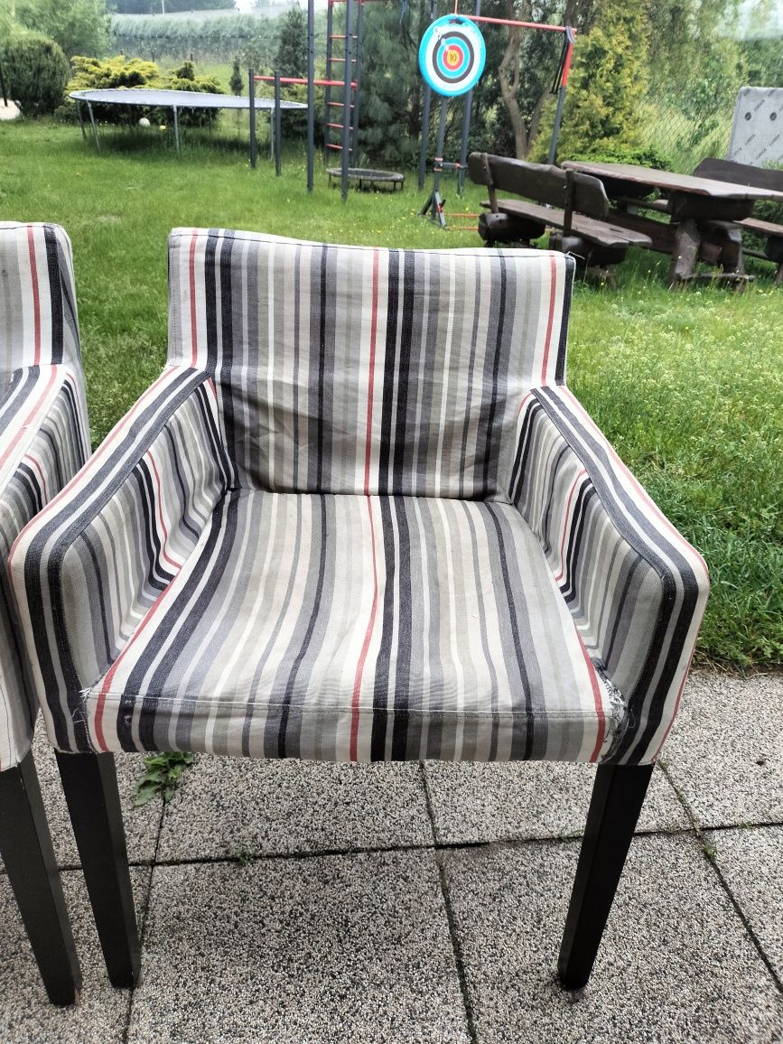 Fotele krzesła do stołu wygodne Z IKEA 4 sztuki zdejmowane pokrowce