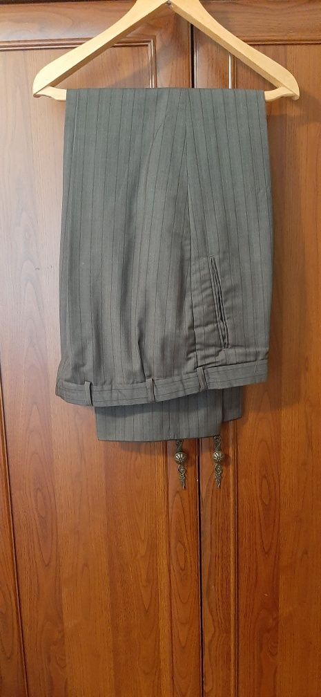 Garnitur męski, 3 częściowy, stalowy, duży rozmiar