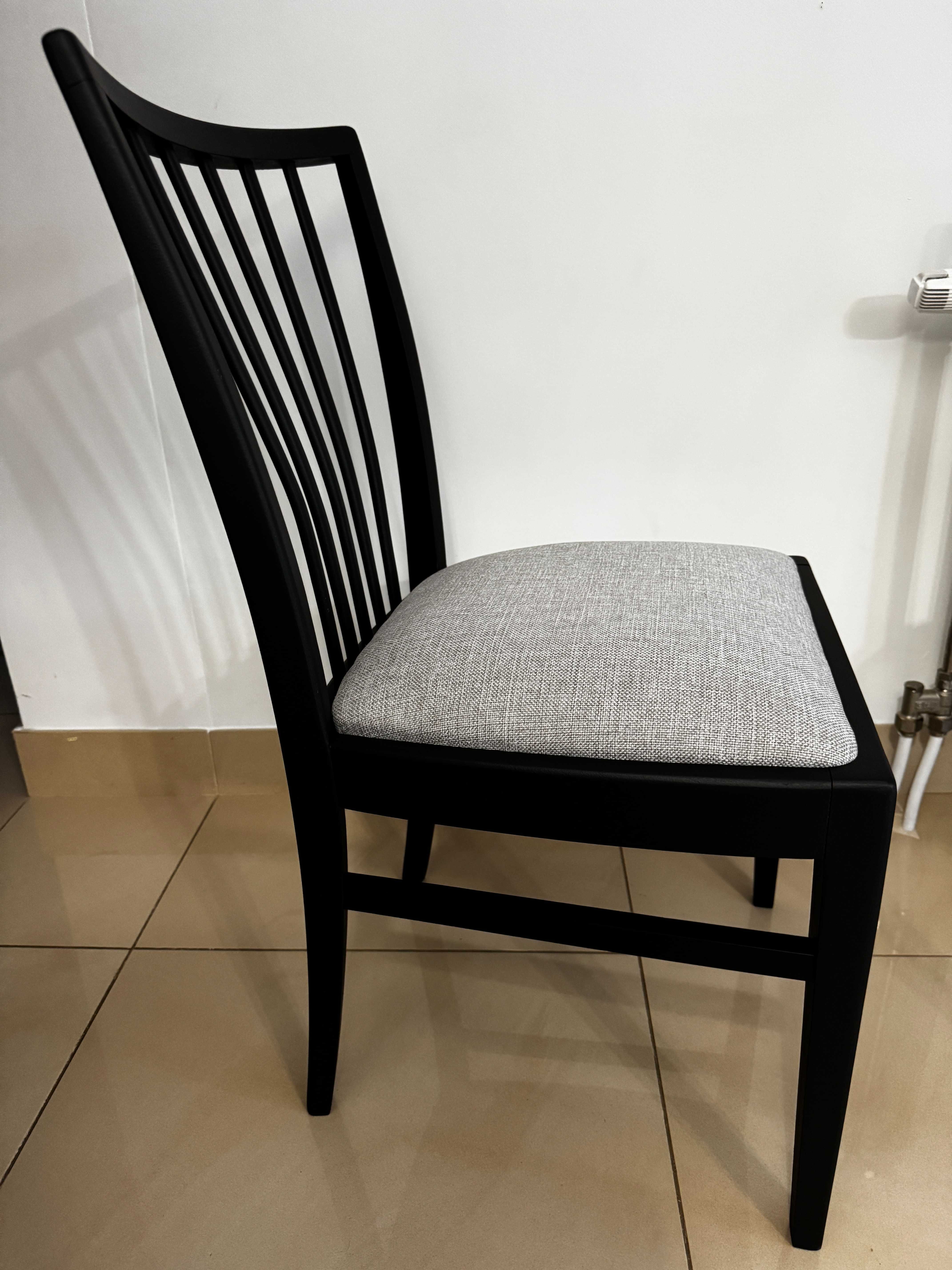 Krzesła 4 szt. art deco stylowe po renowacji czarne krzesło stół loft