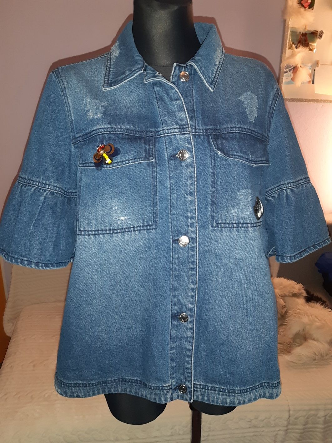 Esprit bluzka kurtka jeans oversize M  38 40 42