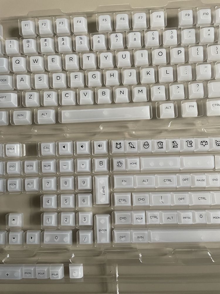 Zestaw keycapów ASA Clear (155 klawiszy, przezroczyste, poliwęglan)