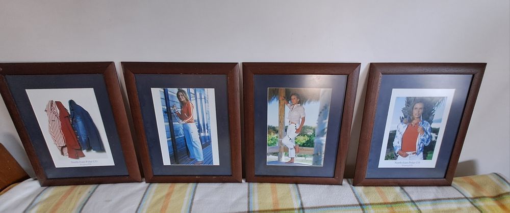 4 molduras em madeira 50x40 cm