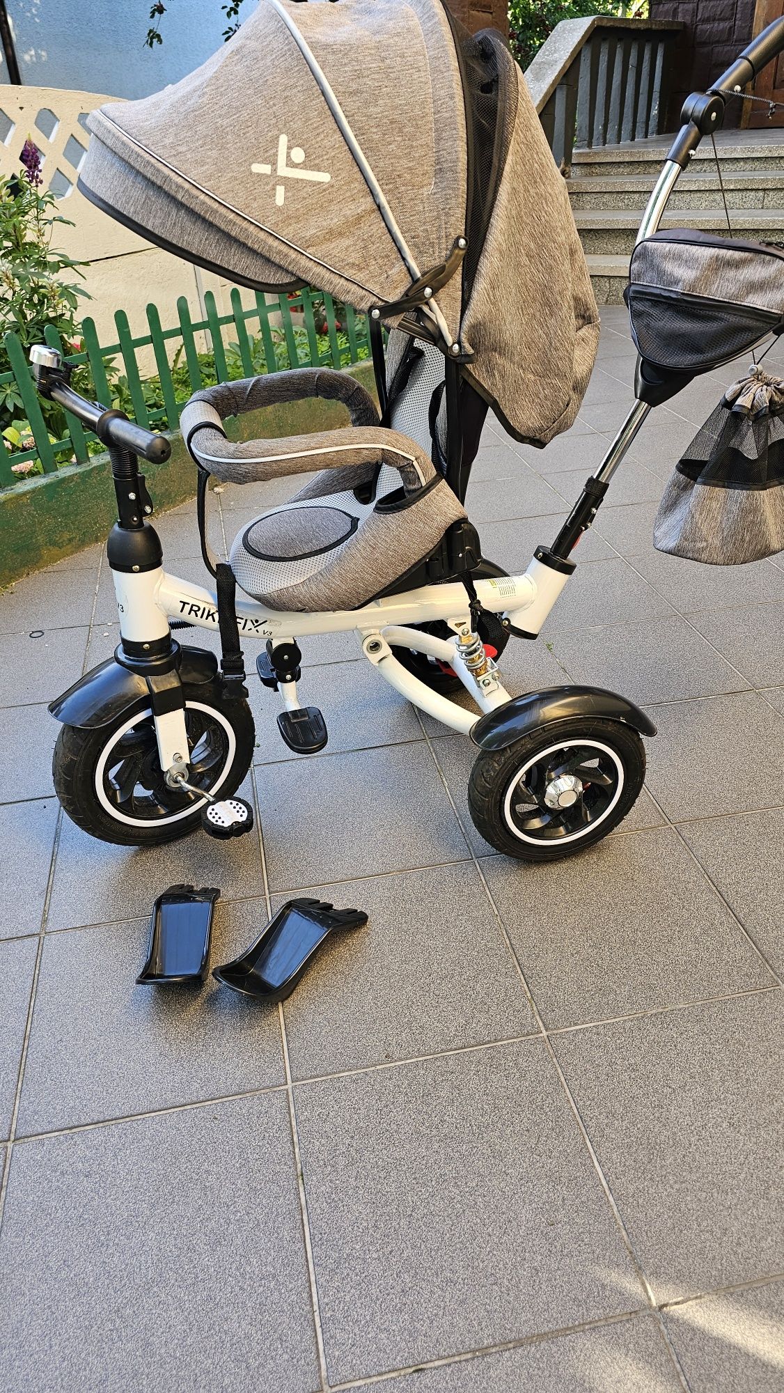 Rowerek Trójkołowy Trike Fix V3 szary 3w1