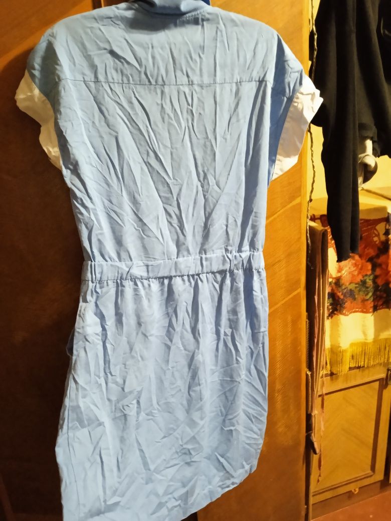Платье голубое Lacoste сукня блакитна миди міді Лакоста 40 р.