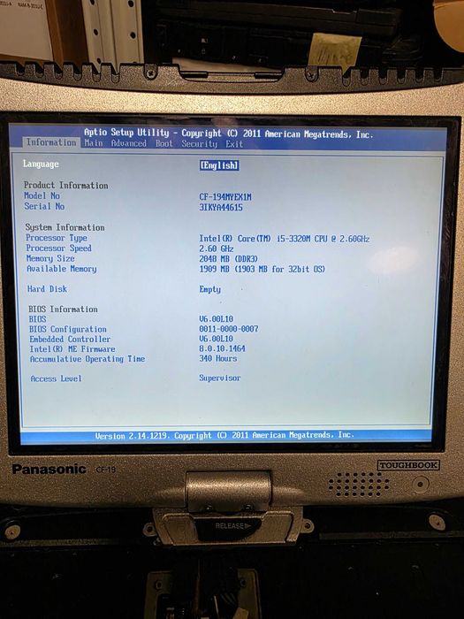 НЕ комплект! Захищений ноутбук Panasonic Toughbook CF-19 MK6 (i5-3220)