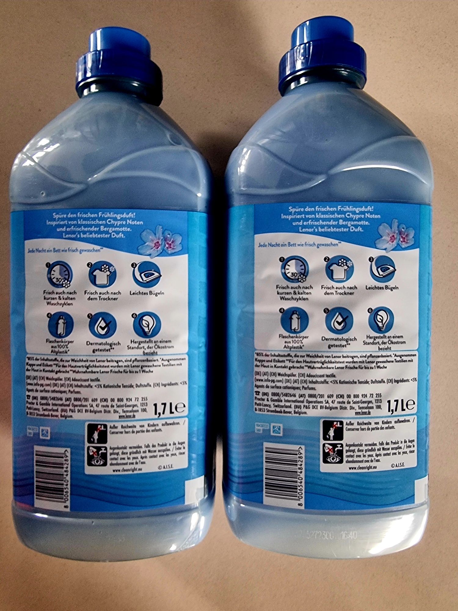 2 x Niemiecki Płyn do Płukania Lenor 1,7 L  68 Prań