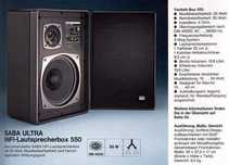 Saba ultra hifi box 550 kolumny vintage 1978-80