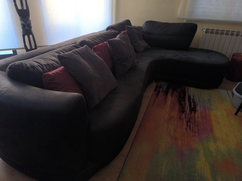 Sofá com chaise longue impecável