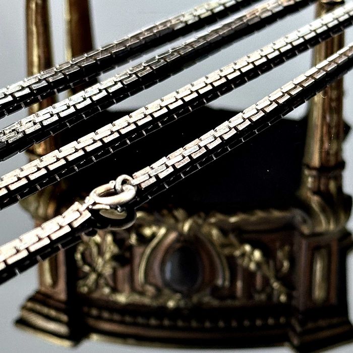 Srebrny łańcuch Art Deco z ok. 1920 roku, wykonany z srebra próby 835