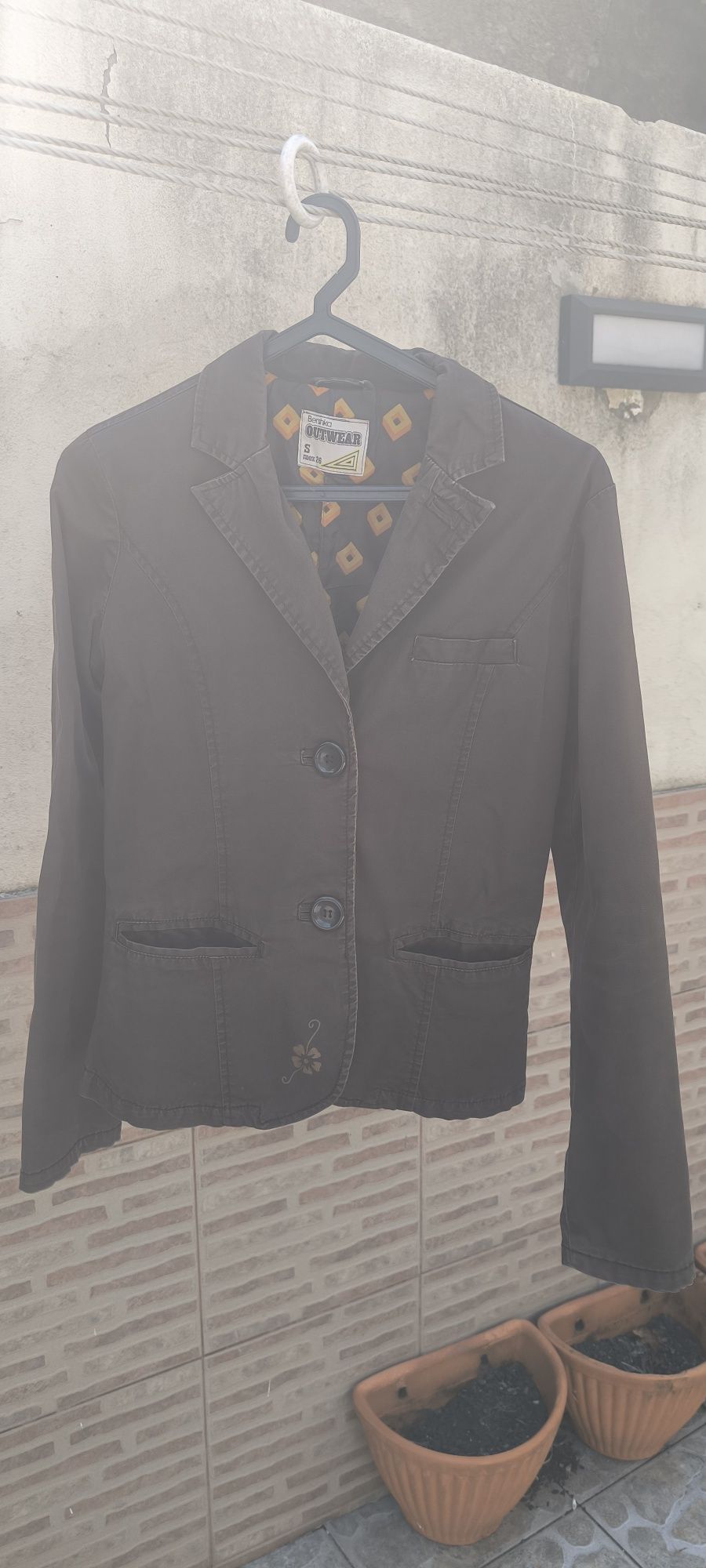 Blazer tecido Bershka