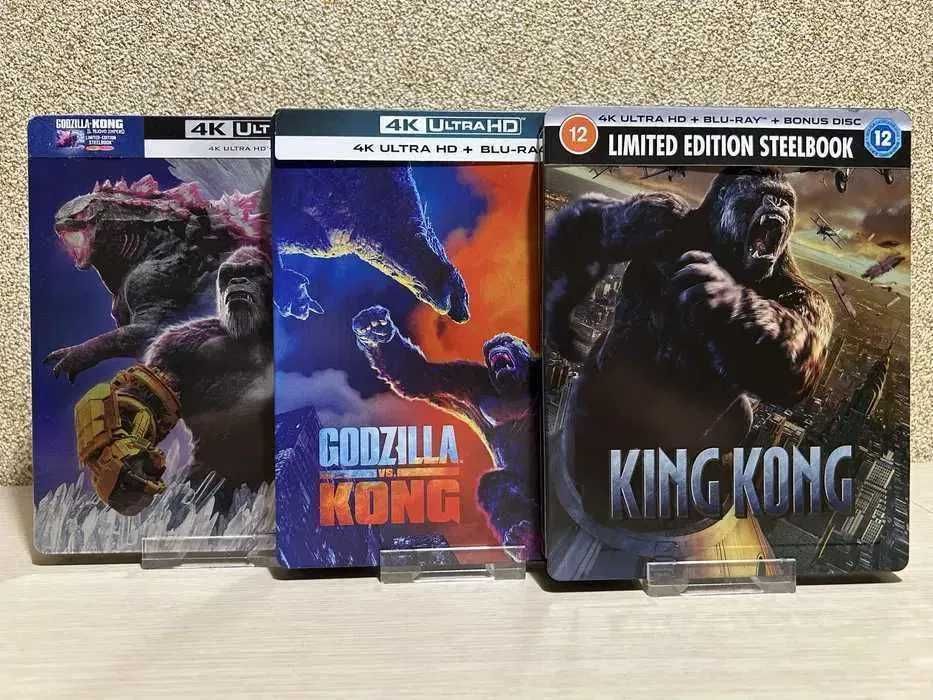 Steelbook 4K Ultra HD Blu-ray Кинг Конг/Годзилла /Мег 1-2/Шазам 1-2