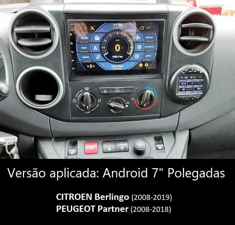 Rádio 2DIN • CITROEN Berlingo Jumpy PEUGEOT Partner Expert FIAT Scudo