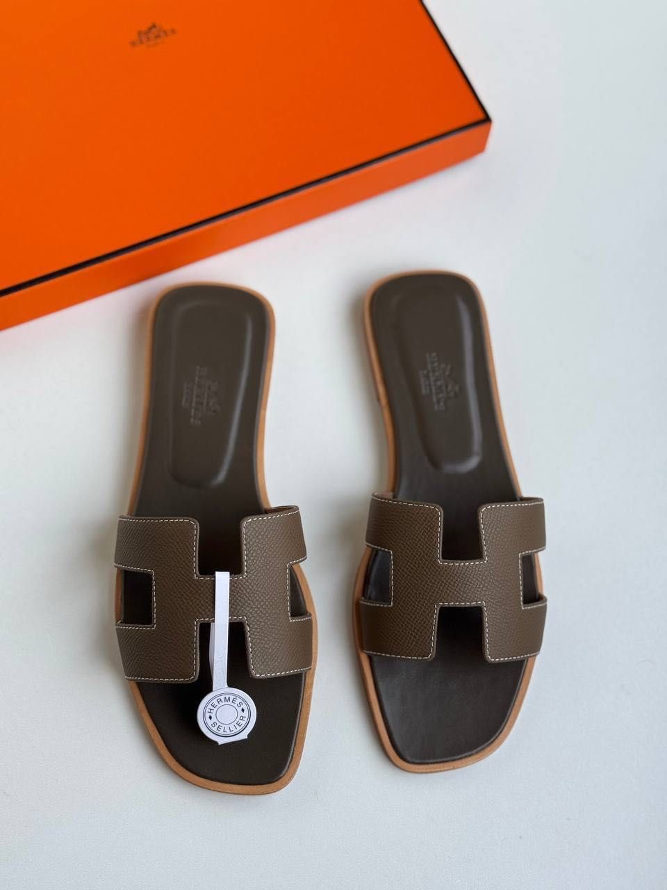 Skórzane klapki Khaki ! Premium! 36-41

750
