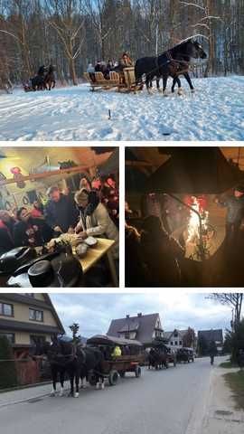 Zakopane 8km noclegi z wyżywieniem pokoje KULIG SYLWESTER w górach