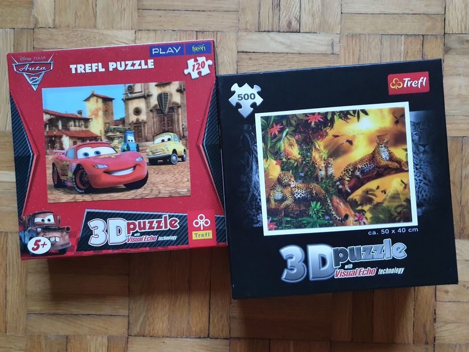 Puzzle 3d trefl 500 oraz 120 szt.